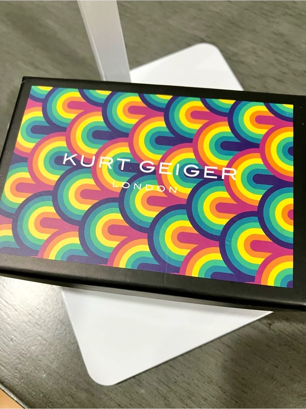 Kurt Geiger Silver Metallic Card Sleeve
